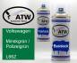 Preview: Volkswagen, Minskgrün / Polizeigrün, L66Z: 400ml Sprühdose + 400ml Klarlack - Set, von ATW Autoteile West.